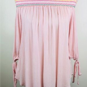 Pink Striped Women's Top